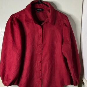 Marc New York Deep Red Button-Down Shirt